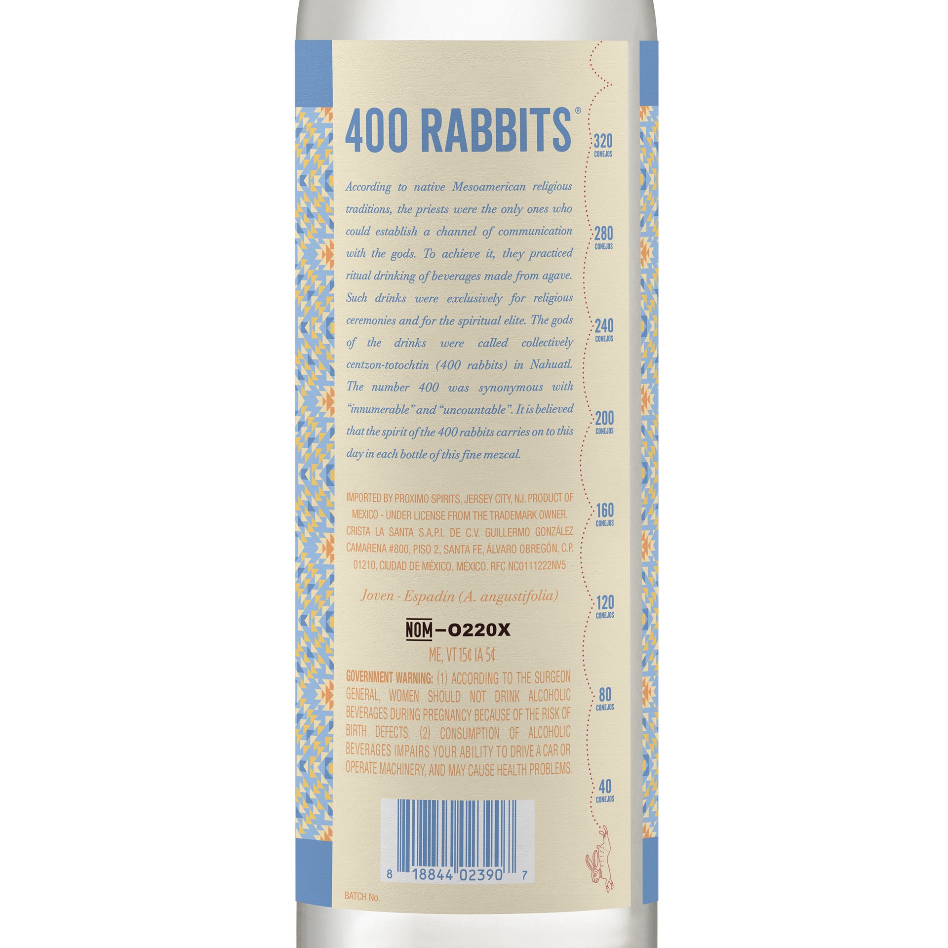 slide 8 of 10, 400 Conejos Espadín Mezcal Joven 80 Proof (1.75 L), 1.75 liter