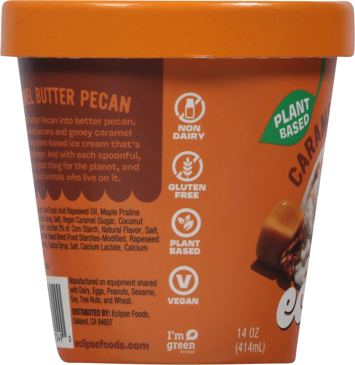 slide 7 of 9, Eclipse Non-Dairy Caramel Butter Pecan Frozen Dessert 14 oz, 14 oz