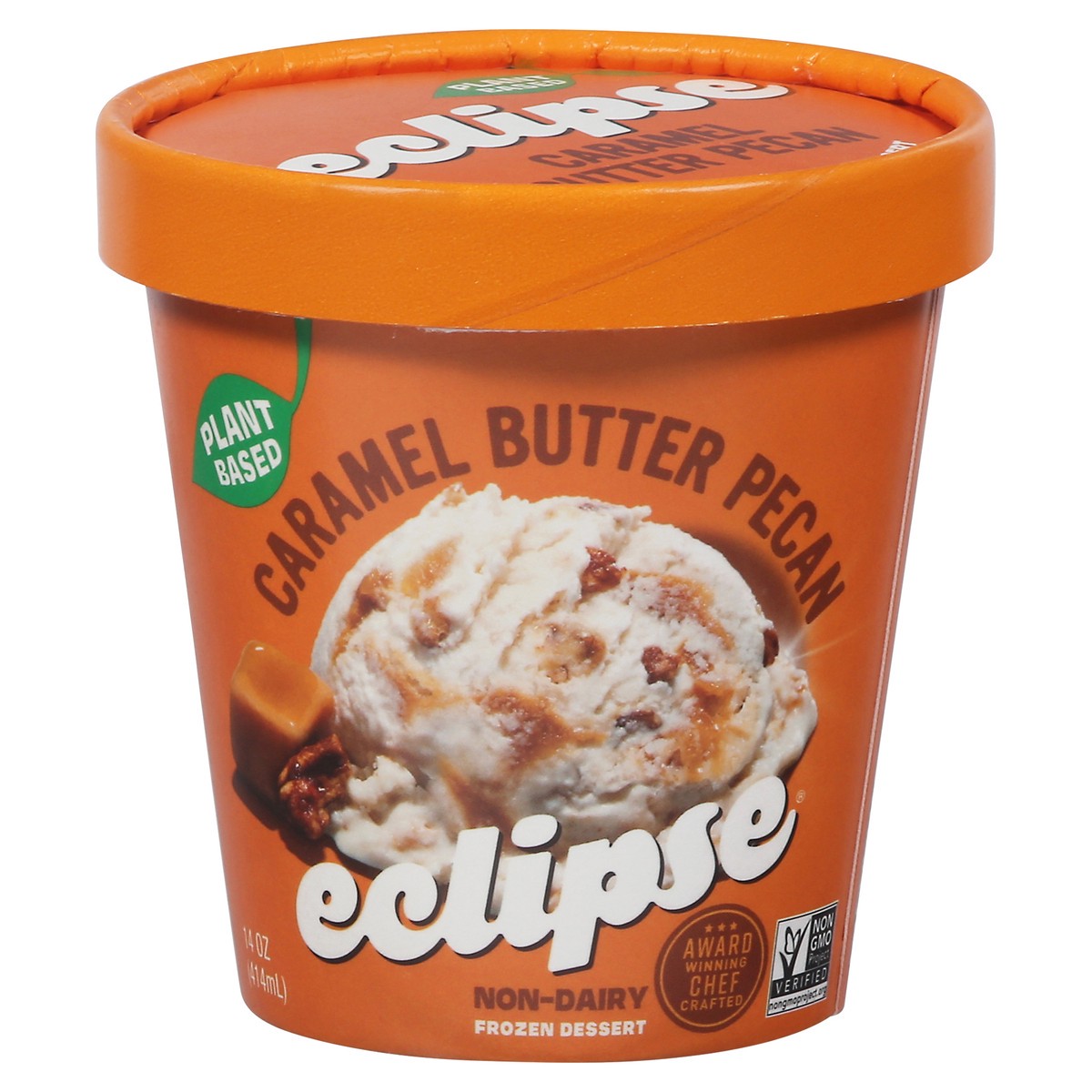slide 1 of 9, Eclipse Non-Dairy Caramel Butter Pecan Frozen Dessert 14 oz, 14 oz