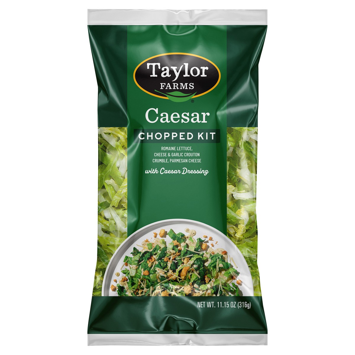 slide 1 of 3, Taylor Farms Ceasar Chopped Salad Kit, 11.15 oz