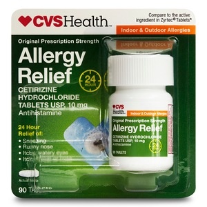 slide 1 of 1, CVS Health Indoor/Outdoor Allergy Relief Tablets, 90 ct; 10 mg