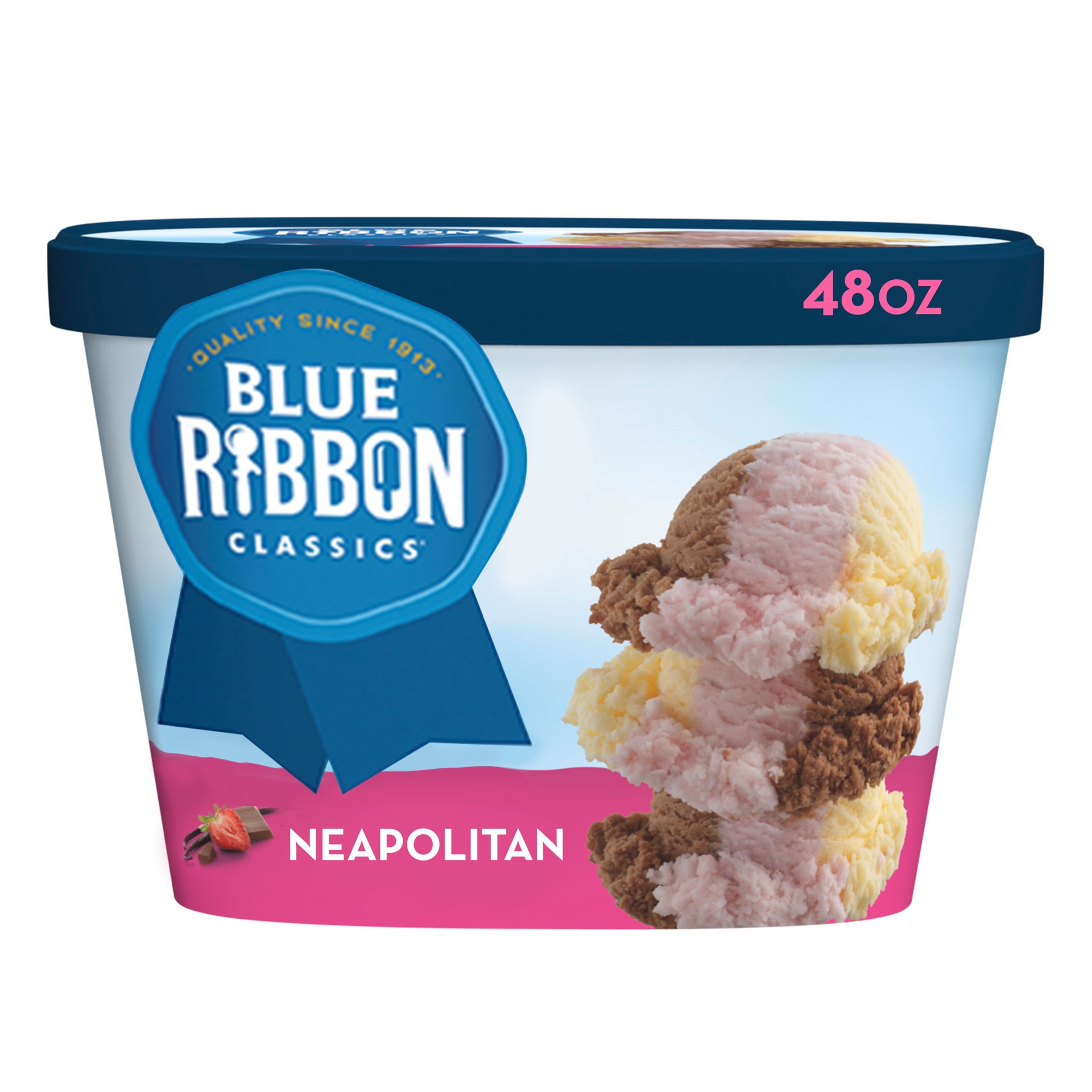 slide 1 of 1, Blue Ribbon Classics Neapolitan Frozen Dessert, 48 fl oz, 48 fl oz