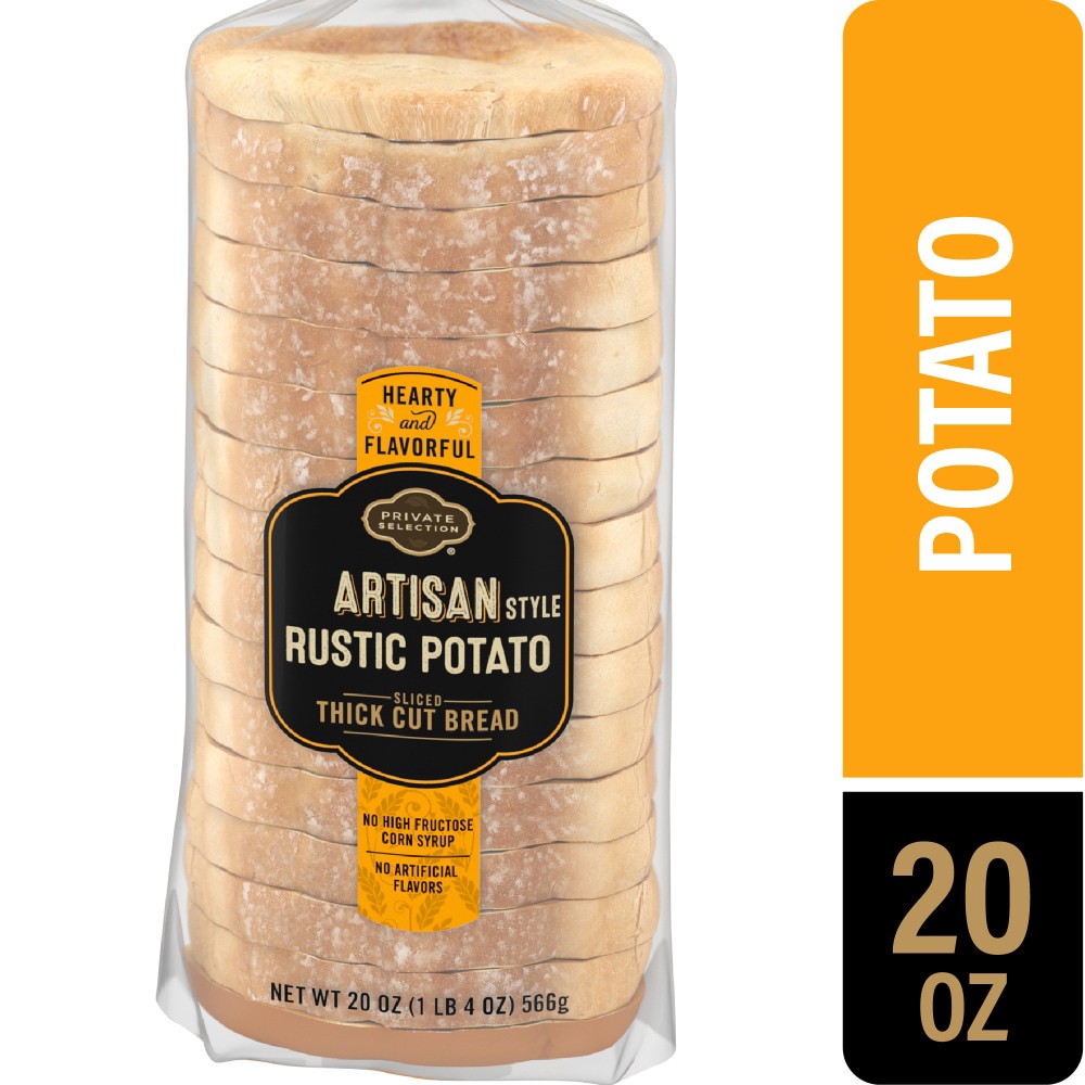 slide 1 of 5, Private Selection Artisan Style Rustic Potato Thick Cut Bread, 20 oz