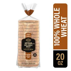Private Selection Artisan Style 100% Whole Wheat Sliced Thick Cut Bread