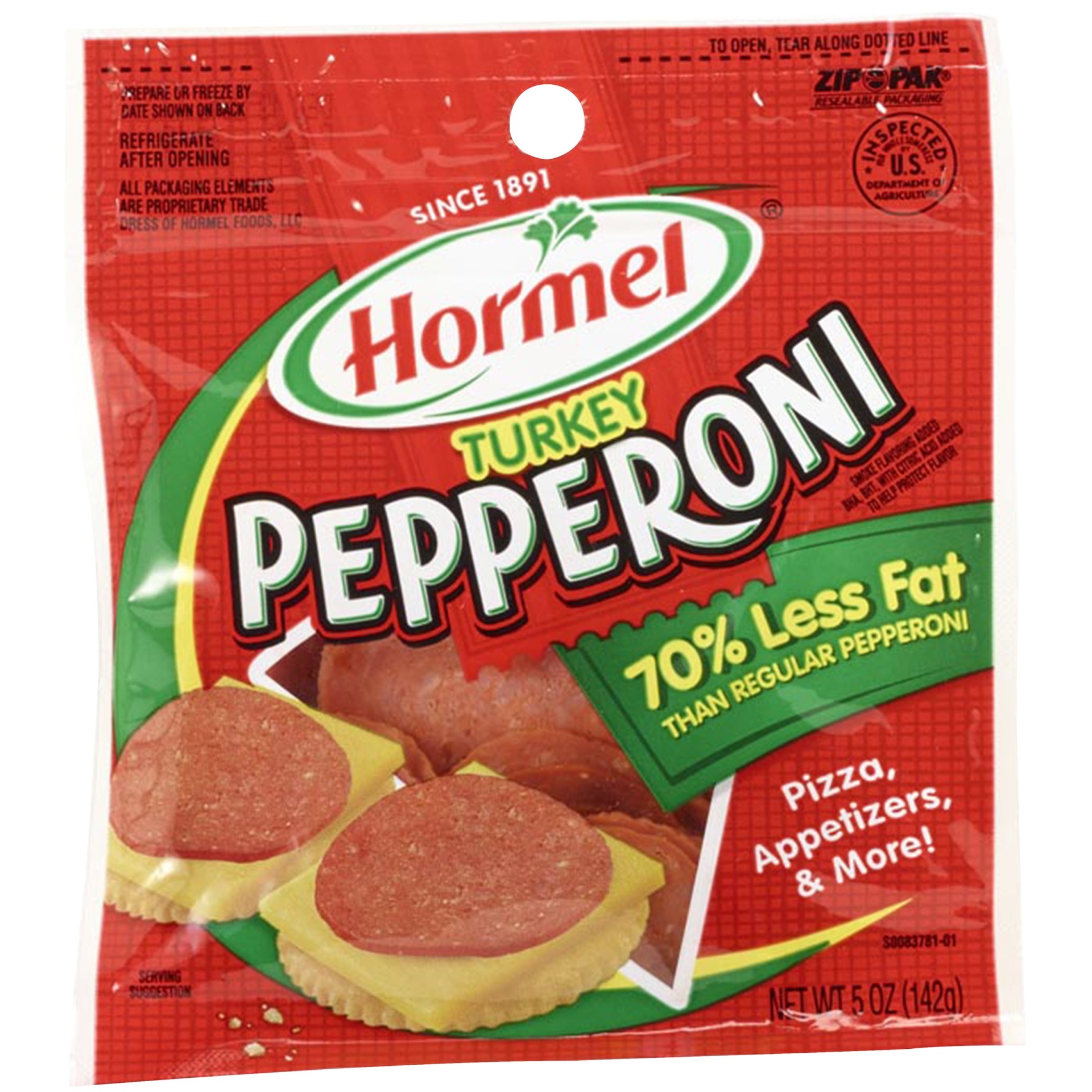 slide 1 of 6, Hormel Turkey Pepperoni Slices, 6 oz