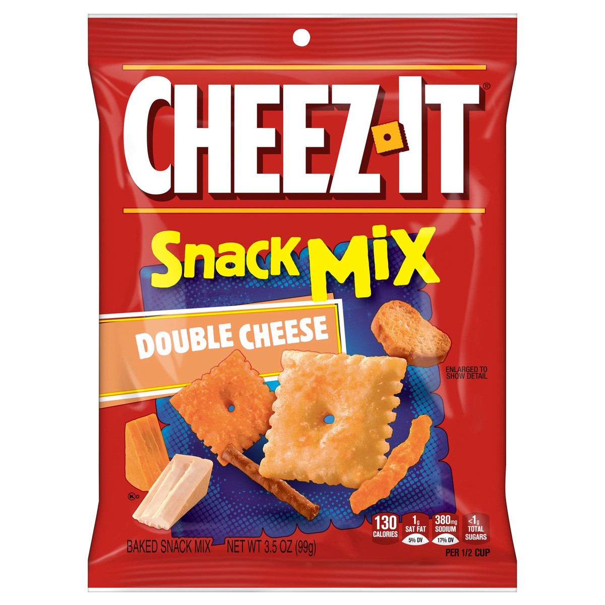 slide 1 of 3, Cheez-It Crackers Snack Mix Double Cheese 3.5oz, 3.5 oz