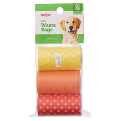 Meijer Assorted Color Poop Bags 60 Ct. 3 Pk.