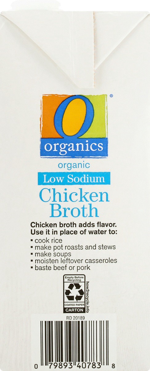 slide 7 of 9, O Organics Organic Broth Low Sodium Chicken Flavored, 
