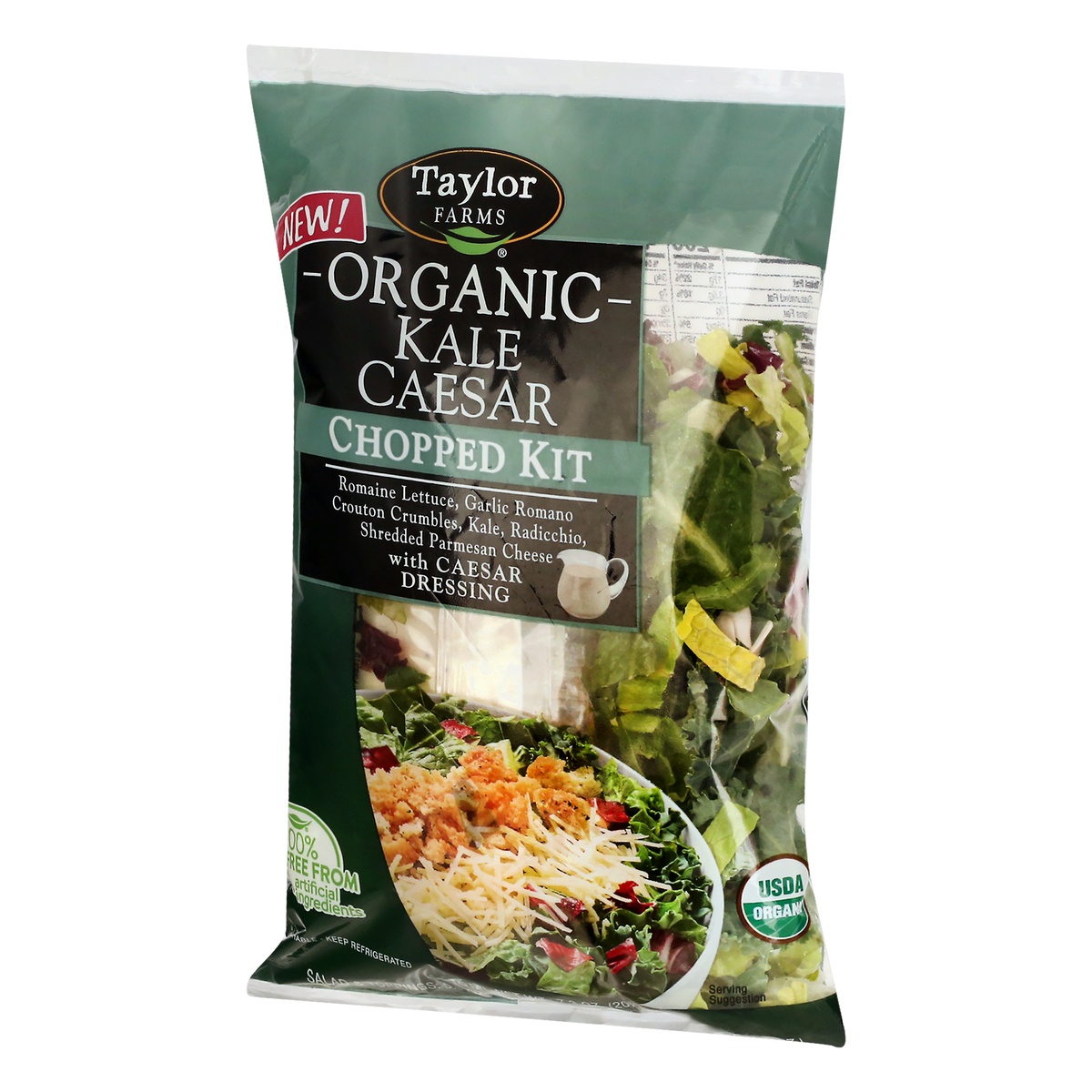 slide 3 of 10, Taylor Farms Organic Kale Caesar Chopped Salad Kit, 7.8 oz