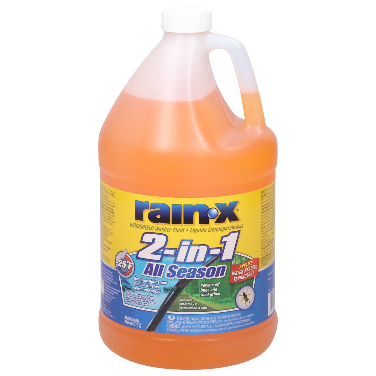 slide 1 of 9, Rain-X 2-in-1 All Season Windshield Washer Fluid 1 gal, 1 gal