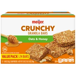 Meijer Oats And Honey Crunchy Granola Bars, 12 Ct