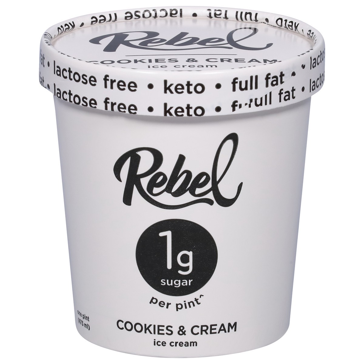 slide 1 of 9, Rebel Cookies & Cream Ice Cream 1 pt, 1 pint