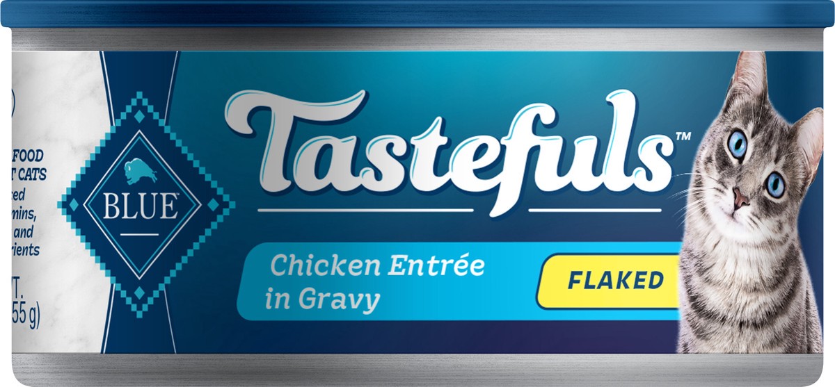 slide 2 of 2, Blue Buffalo Tastefuls Wet Cat Food Flaked Chicken Entree In Gravy, 5.5 oz