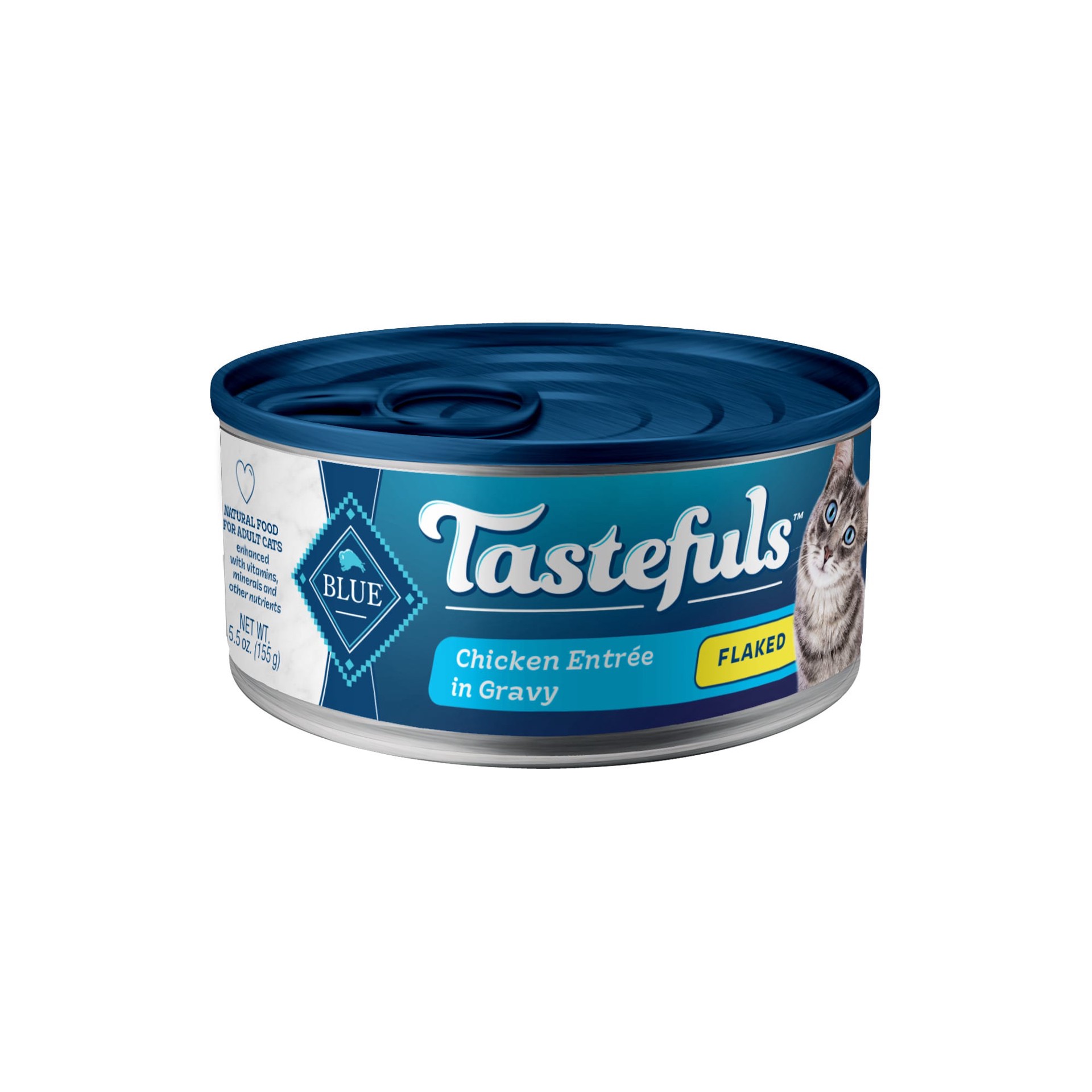 slide 1 of 2, Blue Buffalo Tastefuls Wet Cat Food Flaked Chicken Entree In Gravy, 5.5 oz