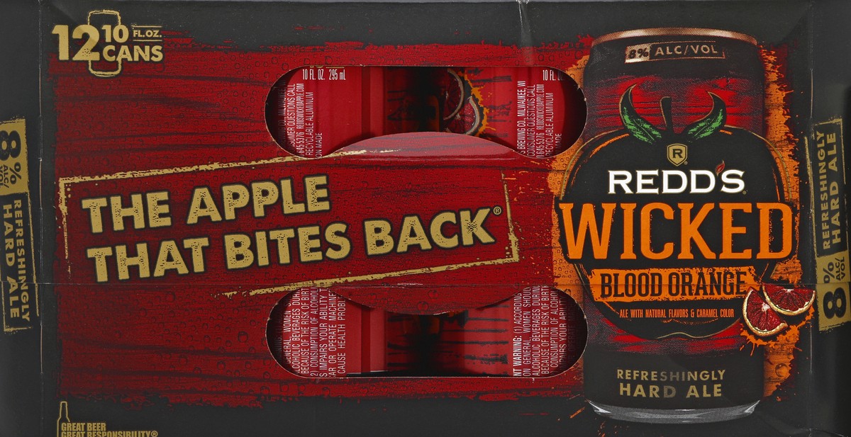 slide 3 of 6, Redd's Wicked Wicked Ornge Ale 12Pk, 12 ct; 10 fl oz