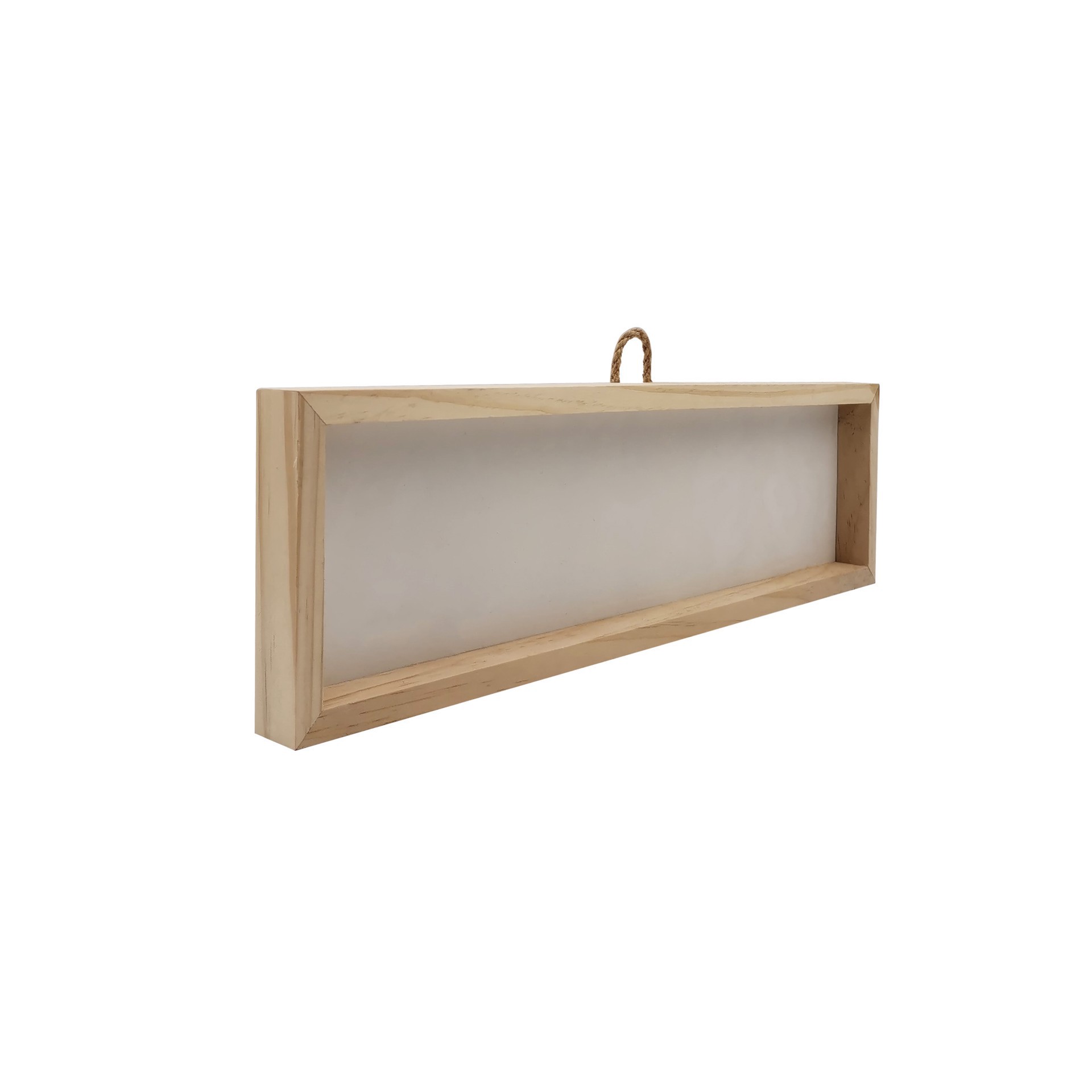 slide 2 of 3, 5" X 18" White Plaque With Unfinished Frame By Make Market, 5 in x 18 in