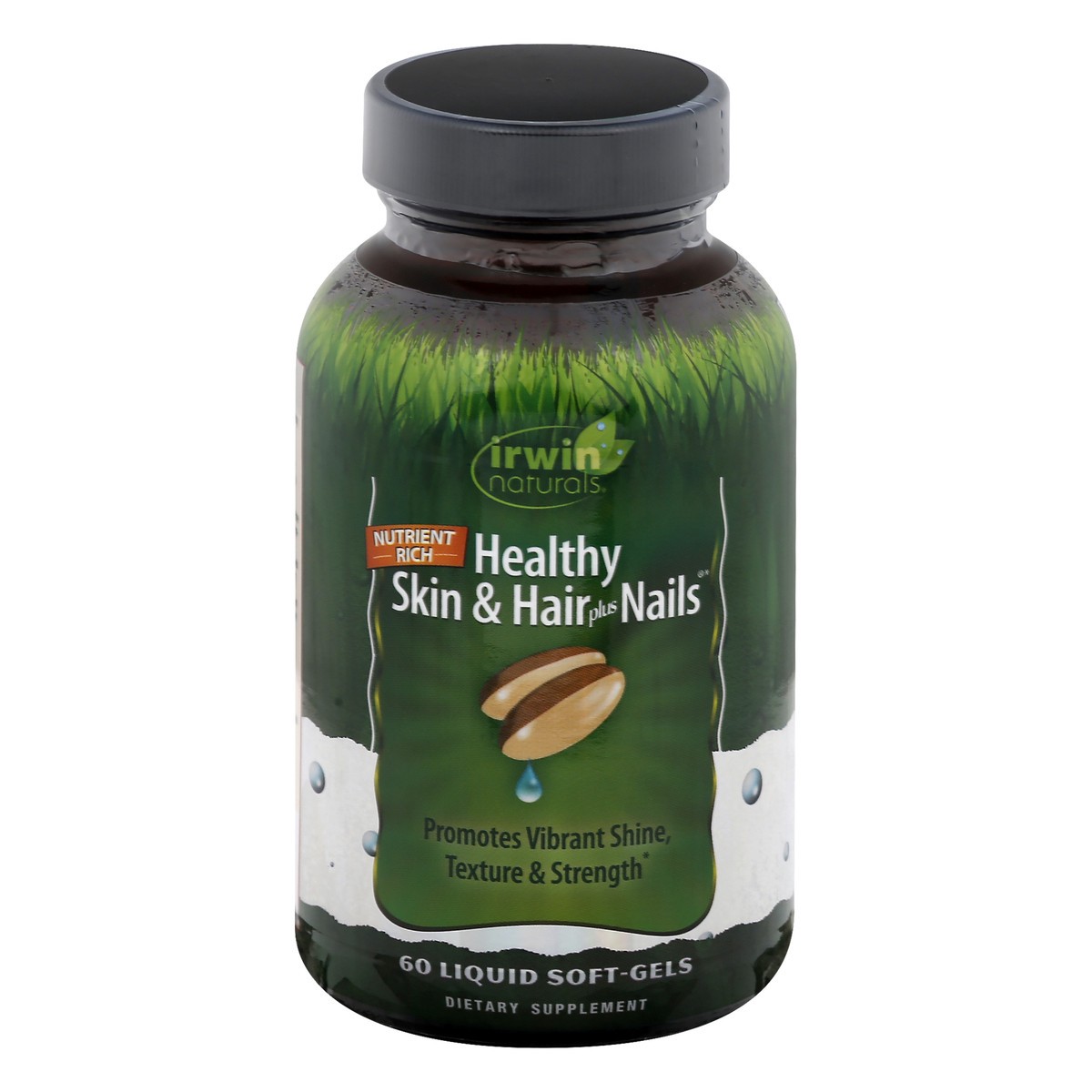 slide 1 of 9, Irwin Naturals Liquid Soft-Gels Healthy Skin & Hair Plus Nails 60 ea, 60 ct