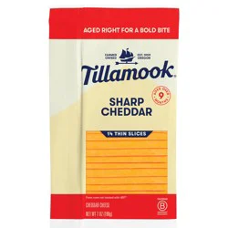 Tillamook Farmstyle Thin Slice Sharp Cheddar Shingle Slices