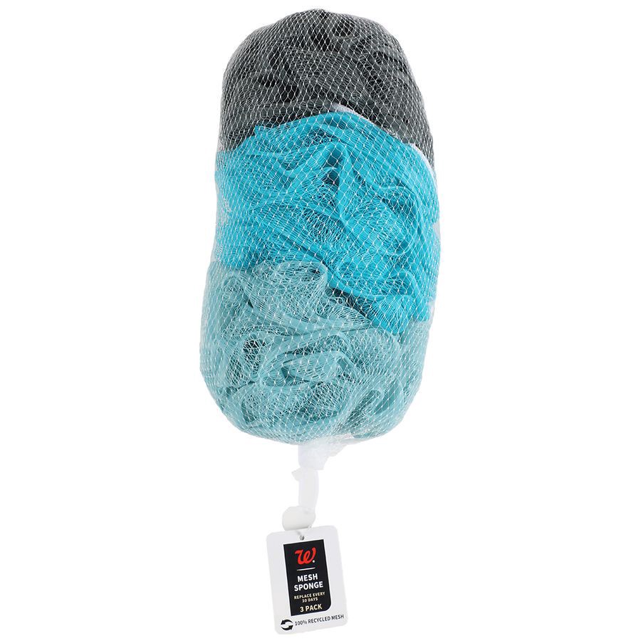 slide 1 of 3, Walgreens Beauty Bath Mesh Sponges, 3 ct