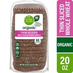 Simple Truth Organic Thin Sliced 100% Whole Wheat Bread