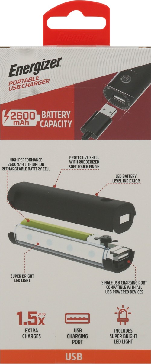 slide 4 of 9, Energizer USB Charger, Portable, 1 Each, 1 ct