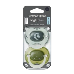Tommee Tippee Nightglow Pacifier, 2 pk, 18-36 months, Multi