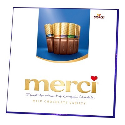 slide 1 of 11, Merci Milk and Creamy Chocolate European Chocolates 16 ea, 7 oz