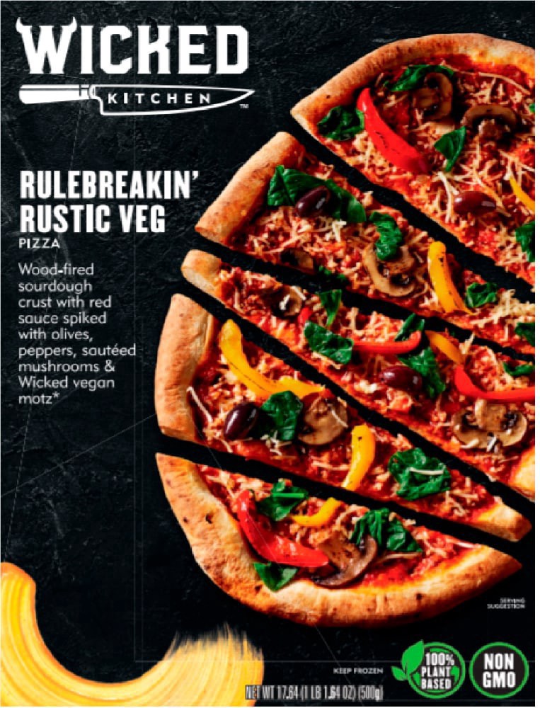 slide 3 of 5, Wicked Kitchen Rulebreakin' Rustic Vegetable Pizza, 17.64 oz