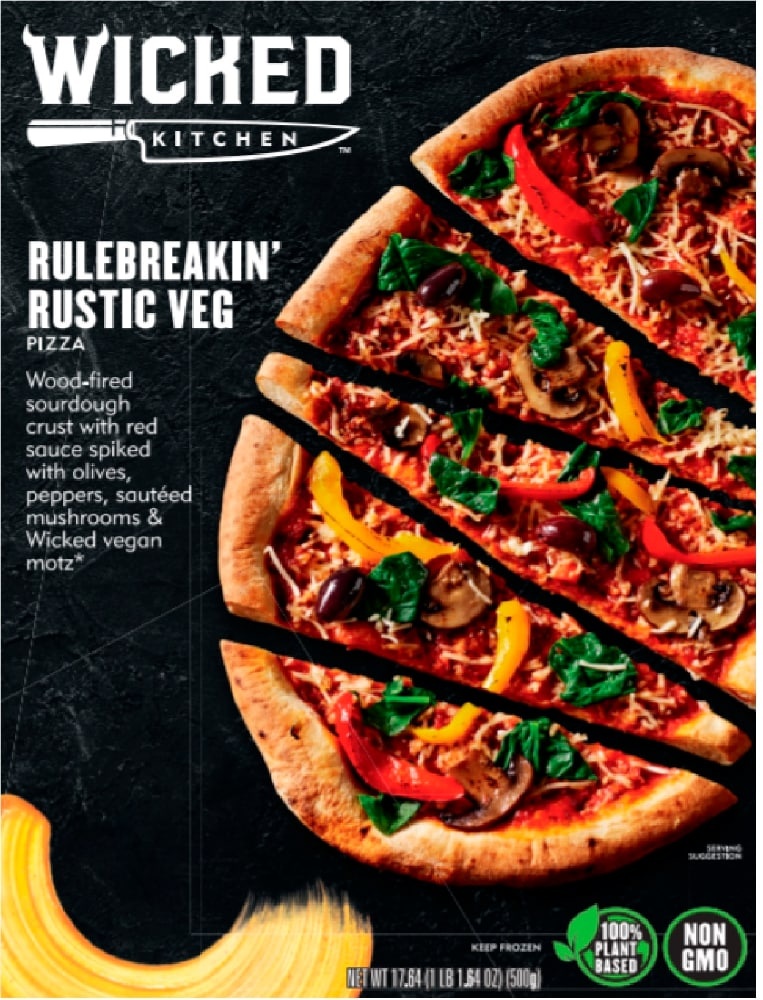 slide 1 of 5, Wicked Kitchen Rulebreakin' Rustic Vegetable Pizza, 17.64 oz