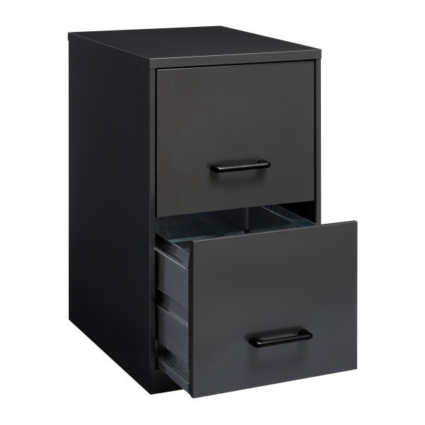 slide 3 of 10, Realspace 18 in 2-Drawer Metal Vertical File Cabinet - Charcoal, 18 in
