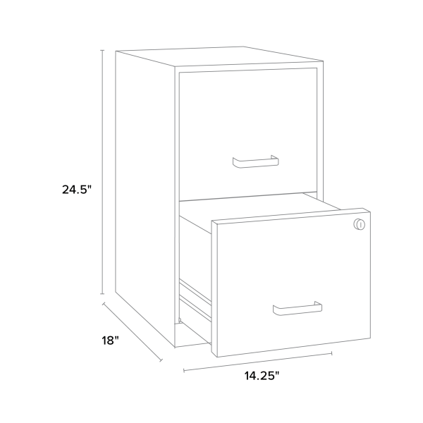 slide 6 of 10, Realspace 18 in 2-Drawer Metal Vertical File Cabinet - Charcoal, 18 in