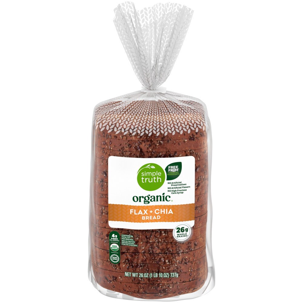 slide 2 of 2, Simple Truth Organic Flax & Chia Bread, 26 oz