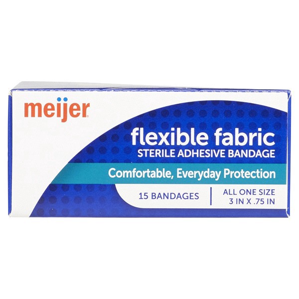 slide 16 of 29, Meijer Fabric Bandages, 15 ct