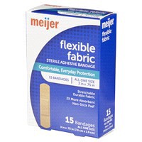 slide 7 of 29, Meijer Fabric Bandages, 15 ct