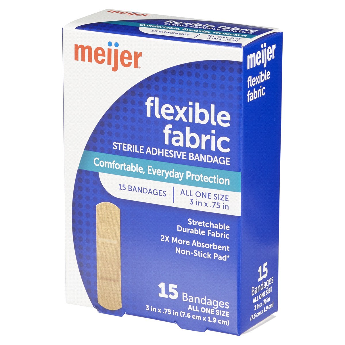 slide 9 of 29, Meijer Fabric Bandages, 15 ct