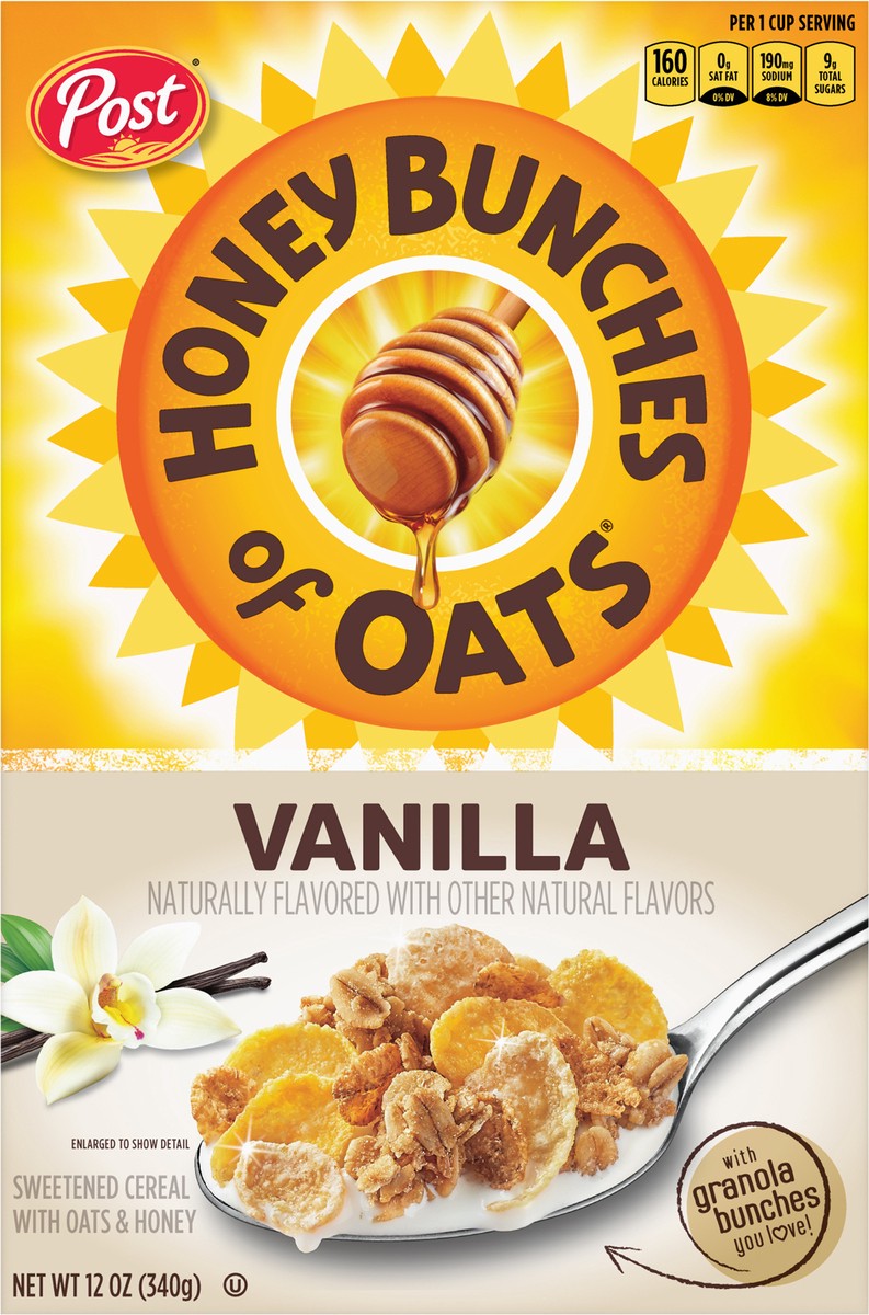 slide 7 of 9, Honey Bunches of Oats Vanilla Cereal - 12 oz, 12 oz