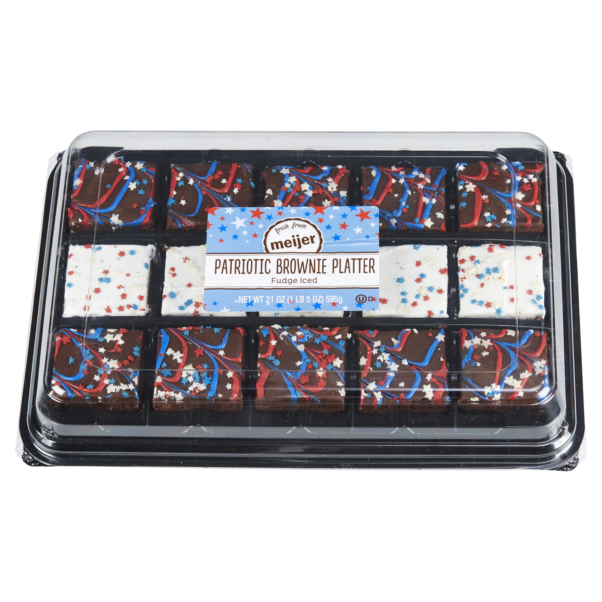 slide 1 of 1, Bakehouse Patriotic Brownie Platter, 21 oz