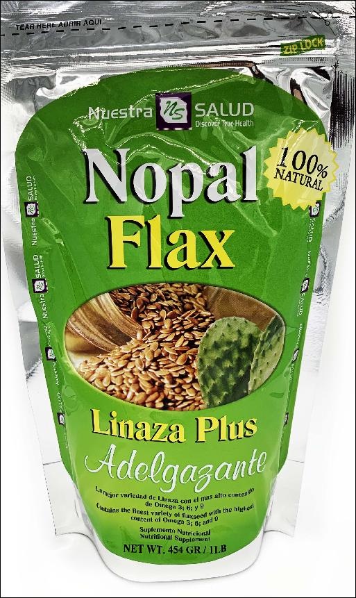 slide 1 of 1, Nuestra Salud N/Sld Nopal Flax Prckly Pear Wheat B, 16 oz
