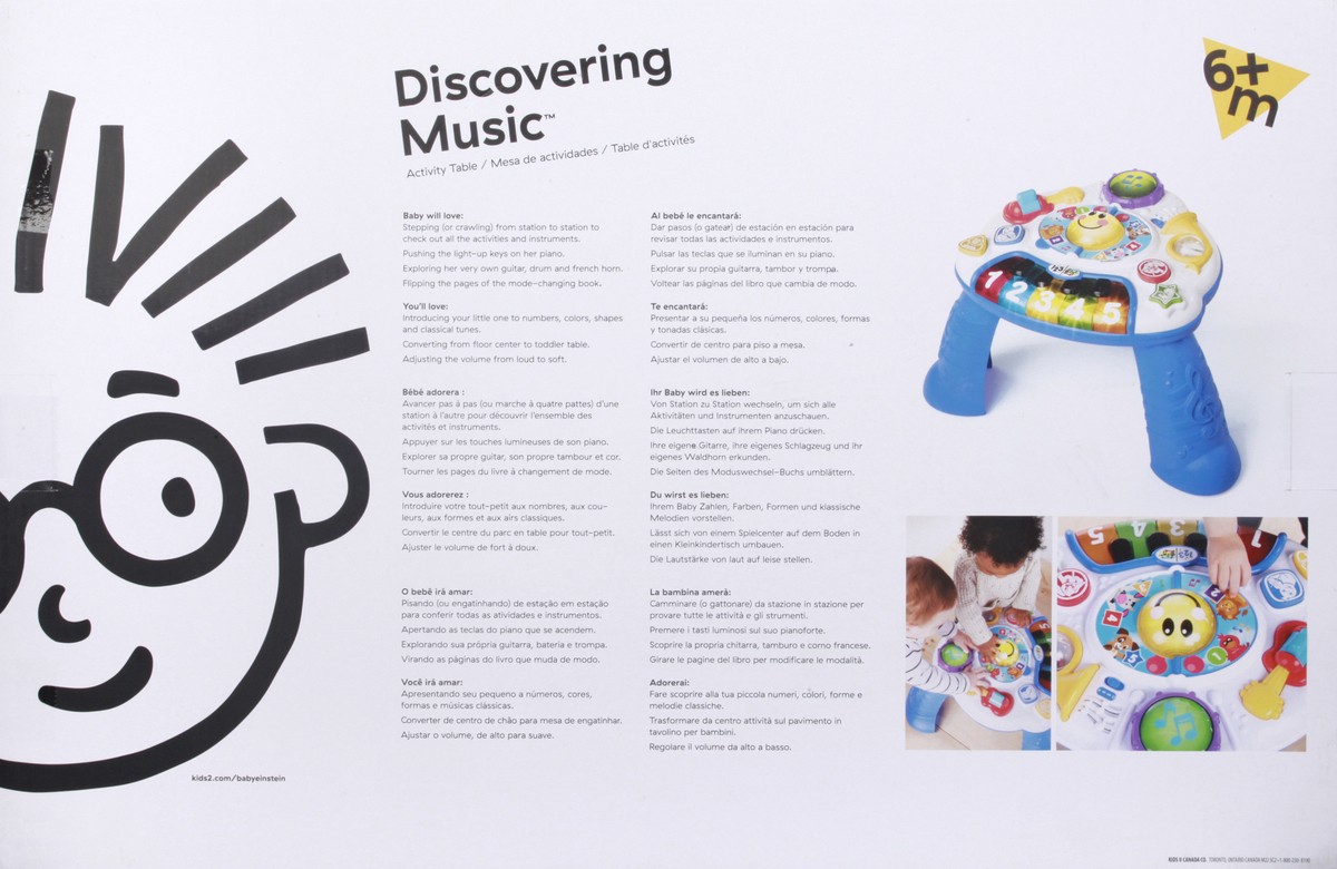 slide 2 of 9, Baby Einstein 6+ Months Discovering Music Activity Table 1 ea, 1 ct