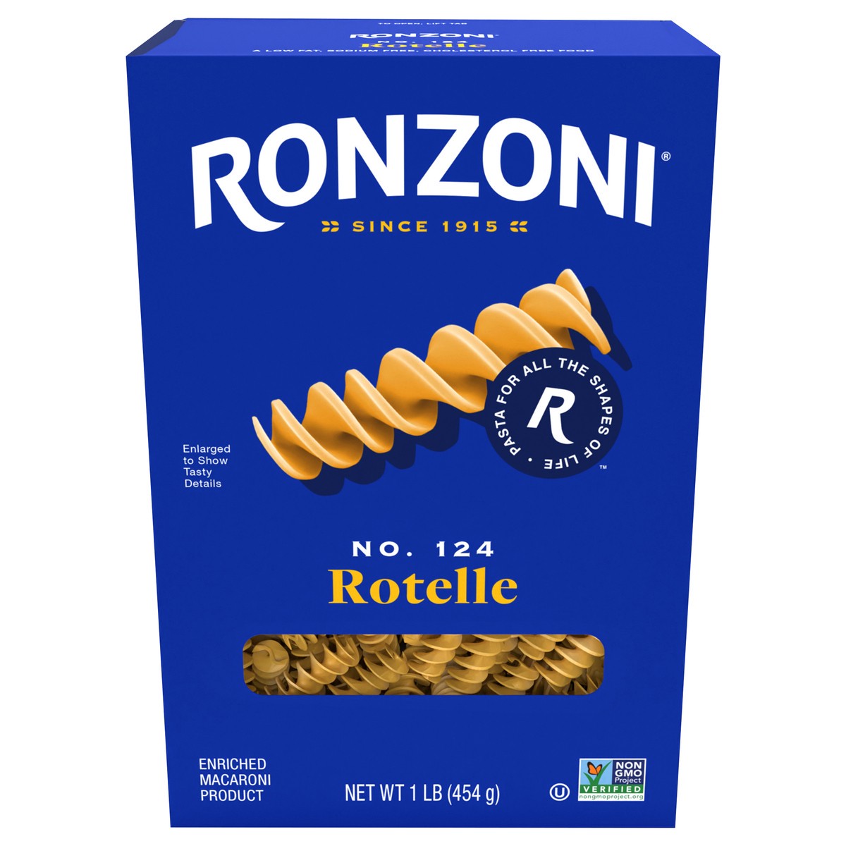 slide 1 of 9, Ronzoni Rotelle, 16 oz, Large Spiral Corkscrew Pasta, Non-GMO, 1 lb