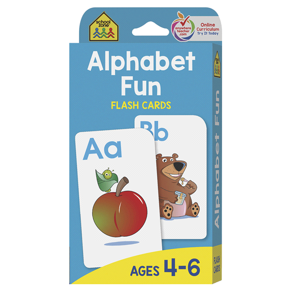 slide 1 of 1, School Zone Alphabet Fun Flash Cards, 1 ct
