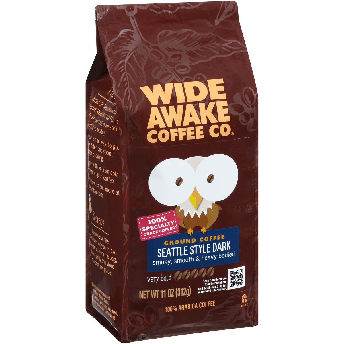 slide 2 of 9, Wide Awake Coffee Co. Very Bold Roast Seattle Style Dark 100% Arabica Ground Coffee, 11 oz