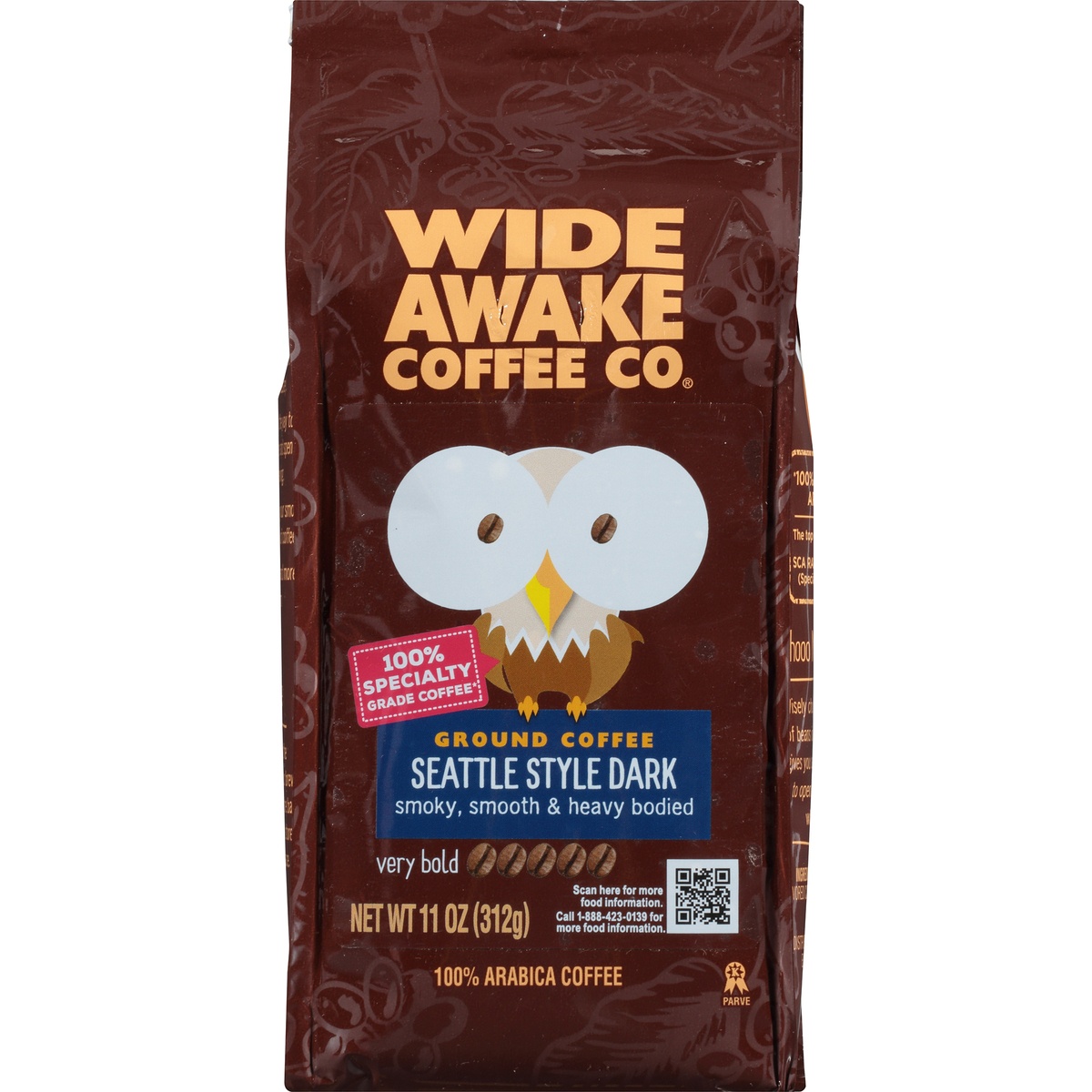 slide 8 of 9, Wide Awake Coffee Co. Very Bold Roast Seattle Style Dark 100% Arabica Ground Coffee, 11 oz