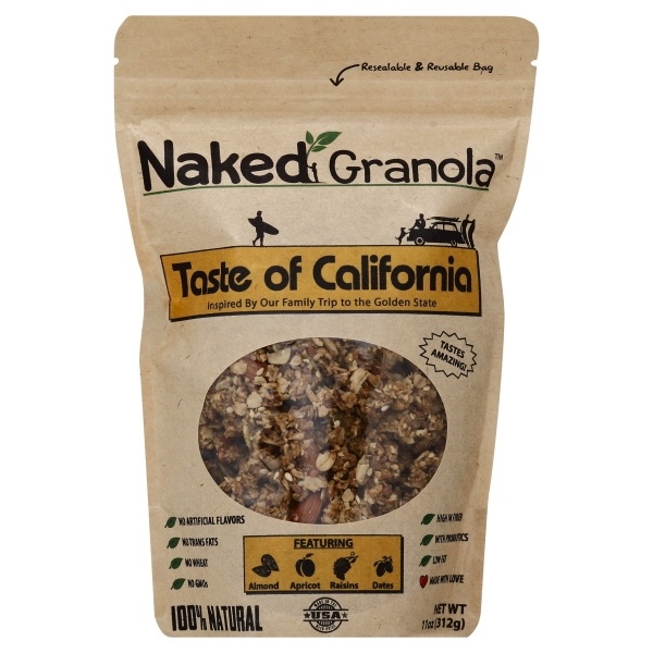 slide 1 of 1, Naked Granola Taste Of California, 11 oz
