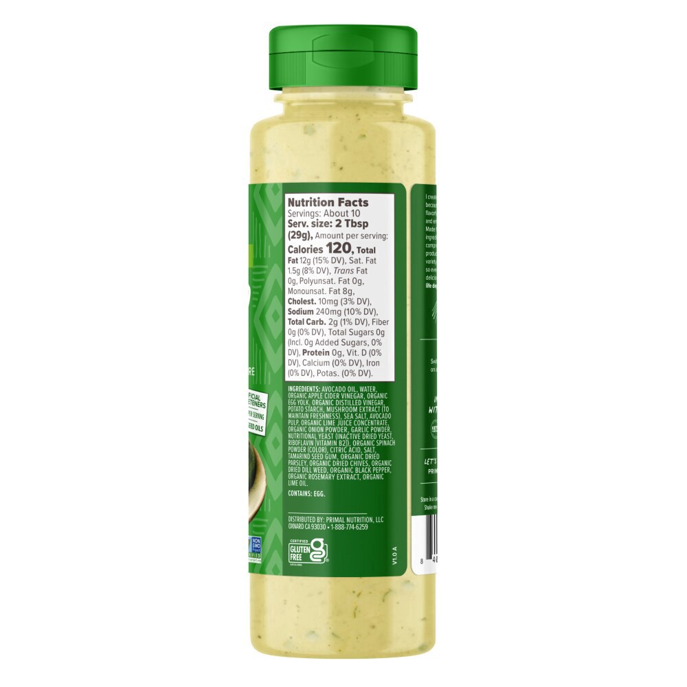 slide 2 of 4, Primal Kitchen Avocado Lime Dipping Sauce 10 oz, 10 oz