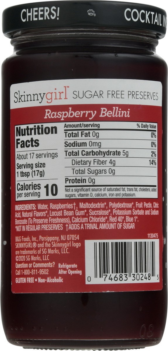 slide 4 of 9, Skinnygirl Sugar Free Raspberry Preserves, Kosher, 10 oz, 10 oz