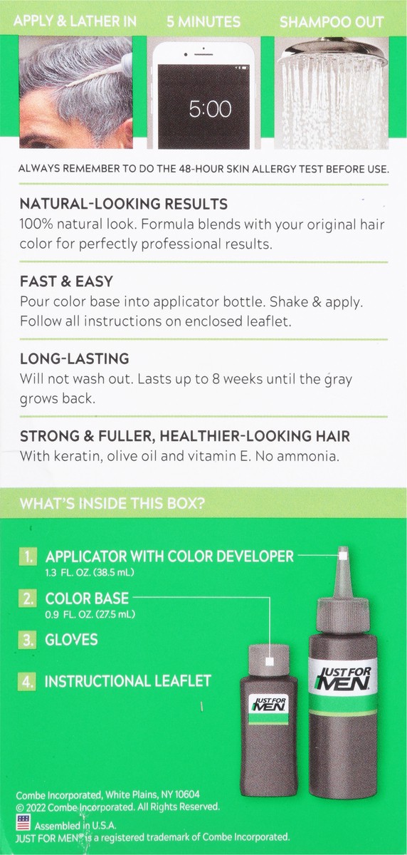 slide 11 of 12, Just for Men Darkest Brown Shampoo-In Color 1 Kit, 1 ct