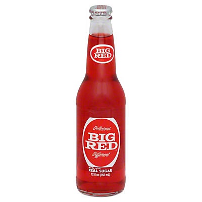 slide 1 of 1, Big Red Soda Made With Real Sugar glass bottle, 12 fl oz