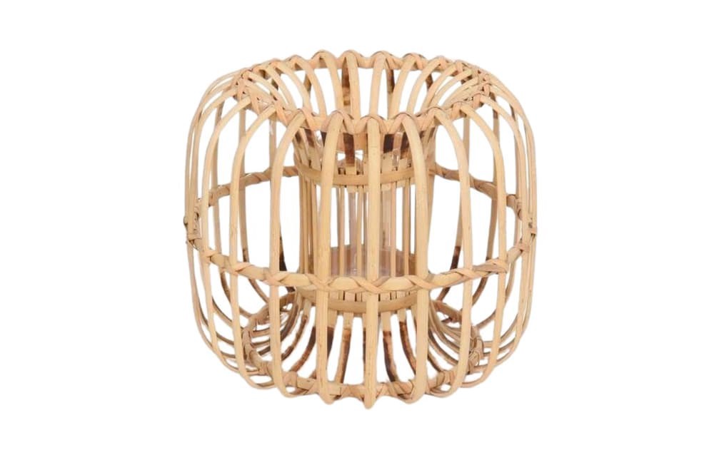 slide 1 of 1, SDS for HD Designs Bamboo Glass Lantern - Natural, 1 ct