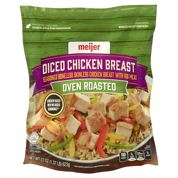 Meijer Oven Roasted Diced Chicken Breast 22 oz Shipt